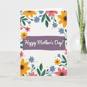 Carte de vœux florale mat