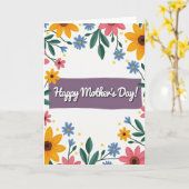 Carte de vœux florale mat (Fleur jaune)