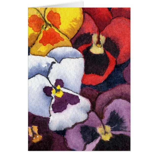 Carte de voeux florale "Pansy" (Devant)