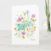 Carte de voeux florale pliée (Devant)