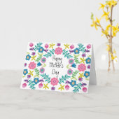 Carte de vœux florale pour la fête des mères migno (Fleur jaune)