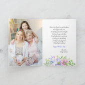 Carte de vœux florale pour la fête des mères (phot (Intérieur)