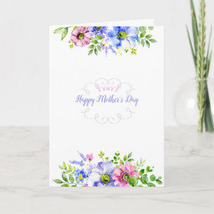 Carte de vœux florale pour la fête des Mères (phot