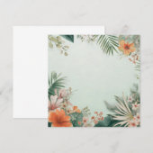 Carte de vœux florale tropicale (Devant / Derrière)