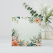 Carte de vœux florale tropicale (Debout devant)