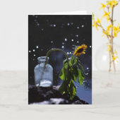 carte de voeux florale, vierge (Fleur jaune)