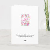 Carte de vœux florale Vous manquant (Dos)