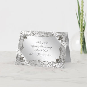 Carte de voeux Flourish Diamond 60e Anniversaire