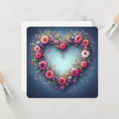Carte de voeux "Flourver dans son amour" (Devant/Arrière en situation)
