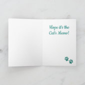 Carte de voeux Fluffy Orange Cat Design (Intérieur)