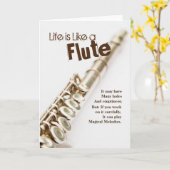 Carte de voeux Flute Quote (Fleur jaune)