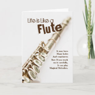 Carte de voeux Flute Quote