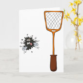 Carte de voeux Fly Swat (Fleur jaune)