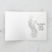 Carte de vœux "Flyfisherman Double Exposure" (Intérieur)