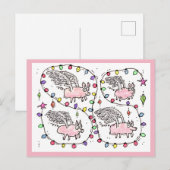 Carte de vœux "Flying Future Bacon" (Devant / Derrière)