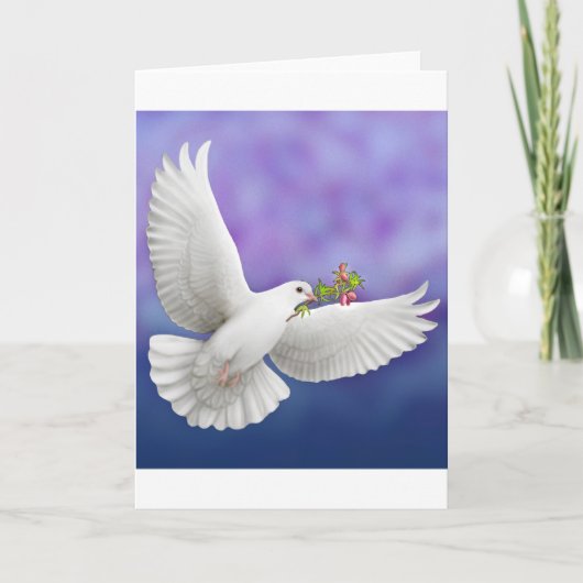 Carte de voeux Flying Peace Dove (Devant)