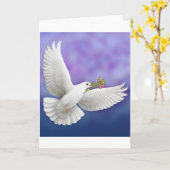 Carte de voeux Flying Peace Dove (Fleur jaune)