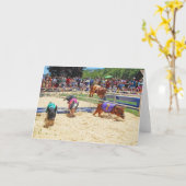 Carte de voeux Flying Pig (Fleur jaune)