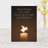 Carte de voeux Flying Pig Candle Flame (Fleur jaune)