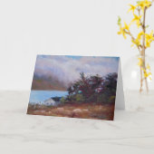 Carte de voeux Fog Over Crystal Springs. (Fleur jaune)