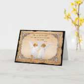 Carte de voeux. Foi, espoir et amour (Fleur jaune)