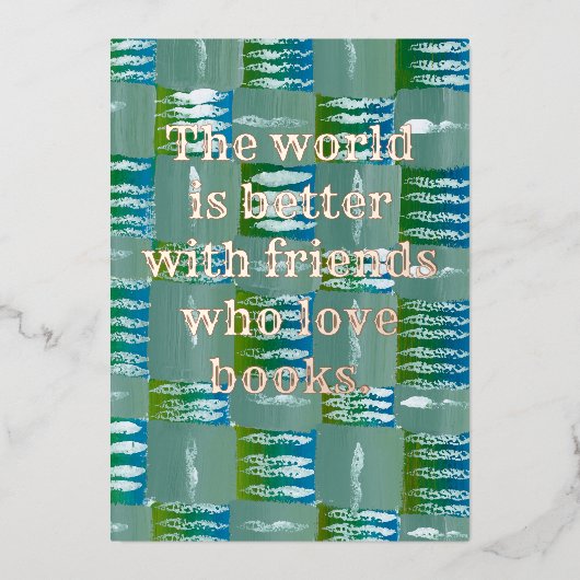 Carte de voeux Foil 12,7 cm x 17,8 cm Amateurs de (Recto)