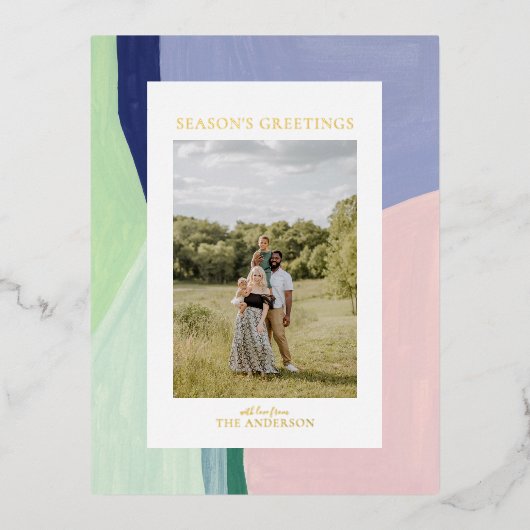 Carte de voeux Foil de Noël de Noël de Noël (Recto)