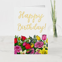 Carte de voeux Foil Foil Anniversaire