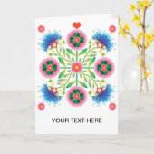 Carte de voeux Folkfest (Fleur jaune)