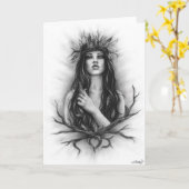 Carte de voeux Foresta Dea Goddess (Fleur jaune)