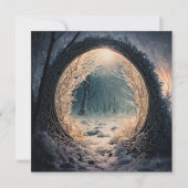 Carte de voeux forestière enchantée (Devant)