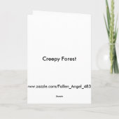 Carte de voeux Forêt déplaisante (Dos)