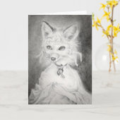 Carte de voeux Foxy Lady (Fleur jaune)