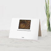 carte de voeux fractale plumes de café (Dos)