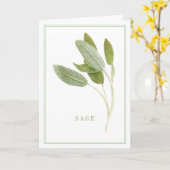 Carte de voeux FRAIS SAGE (Fleur jaune)
