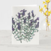 Carte de voeux - Français Lavender Aquarelle & Enc (Fleur jaune)