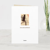 Carte de voeux française de chat (Dos)