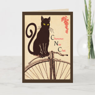 Carte de voeux française de chat