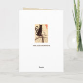 Carte de voeux française de chat (Dos)