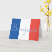 Carte de voeux française de drapeau (Fleur jaune)