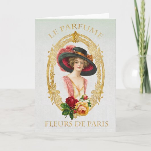 Carte de voeux française vintage (Devant)