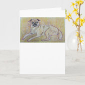 Carte de voeux Frankie Dog (Fleur jaune)