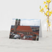 Carte de voeux Frauenkirche (Fleur jaune)