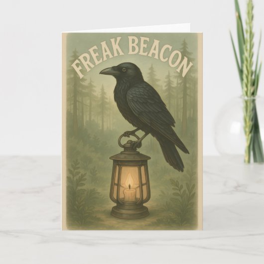 Carte de voeux Freak Beacon Raven (Devant)