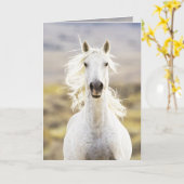 Carte de voeux Freedom's Call Wild Horse (Fleur jaune)