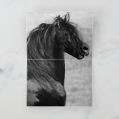 Carte de voeux Friesian Flying Horse (Intérieur)