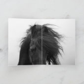 Carte de voeux Friesian Running Horse (Intérieur)