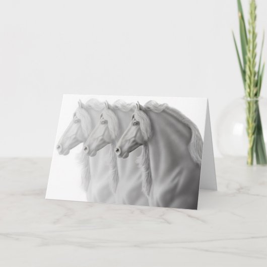 Carte de voeux frisonne de chevaux (Devant)