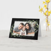 Carte de voeux Frosty Green Wreath (Fleur jaune)