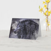 Carte de voeux Fumée et ébène (Fleur jaune)